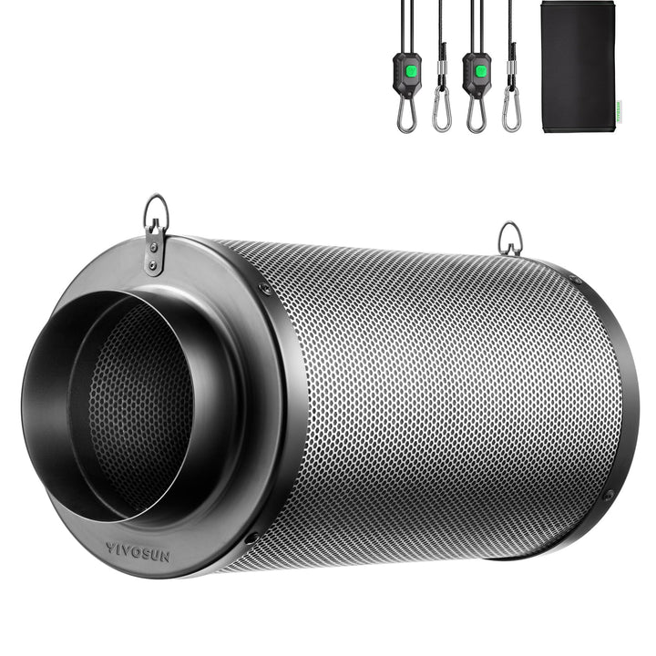 VIVOSUN Aktivkohlefilter Grow 200mm AKF Kohlefilter Geruchskontrolle mit Australischer Aktivkohle fü