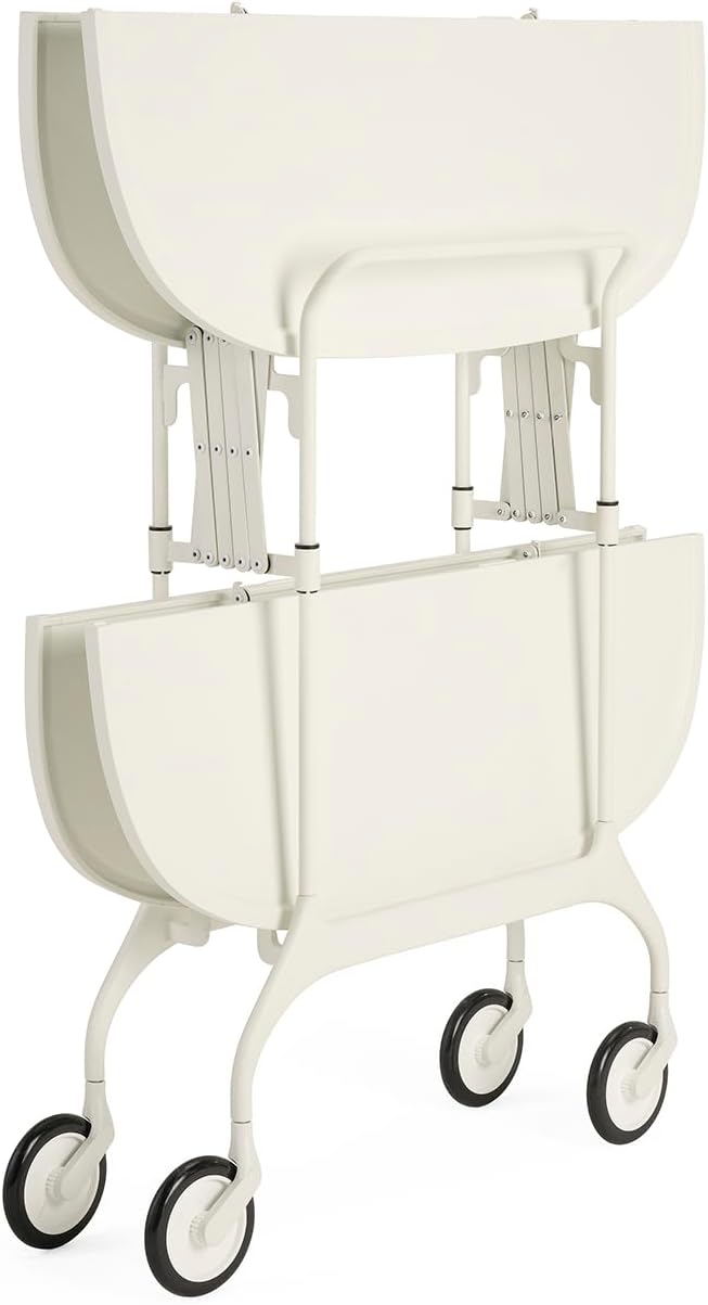 Kartell Gastone Servierwagen, weiss Lackierter Struktur Weiss, Lackierter Struktur Weiss