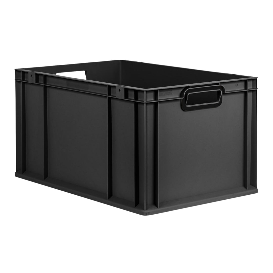 PROREGAL Eurobox NextGen Color | HxBxT 32x40x60cm | 65 Liter | Griffe schwarz offen | Verstärkter Bo