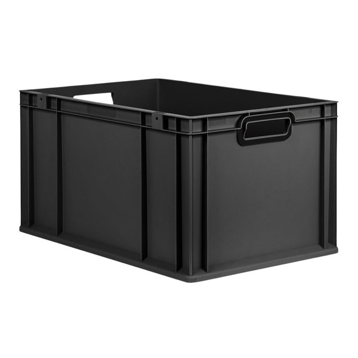 PROREGAL Eurobox NextGen Color | HxBxT 32x40x60cm | 65 Liter | Griffe schwarz offen | Verstärkter Bo