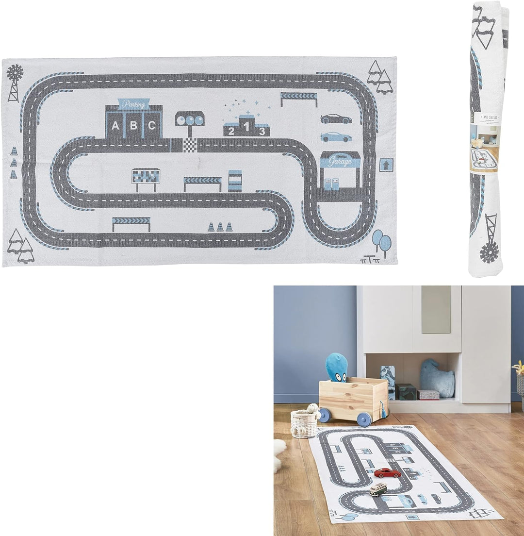 ALFOMBRA CIRCUITO 140x70 CM Weiss-grau, Weiss-grau