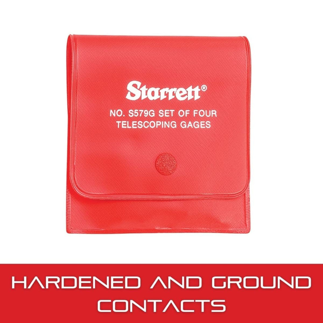 Starrett S579GZ Selbstzentrierende Teleskoplehre mit 2 Teleskoparmen, Bereich 5/16" - 2-1/8", Griffl