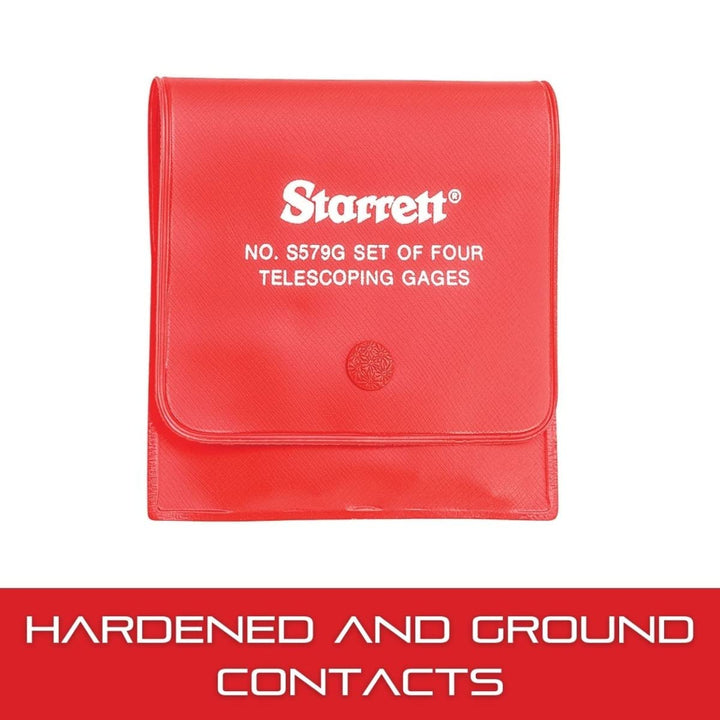 Starrett S579GZ Selbstzentrierende Teleskoplehre mit 2 Teleskoparmen, Bereich 5/16" - 2-1/8", Griffl