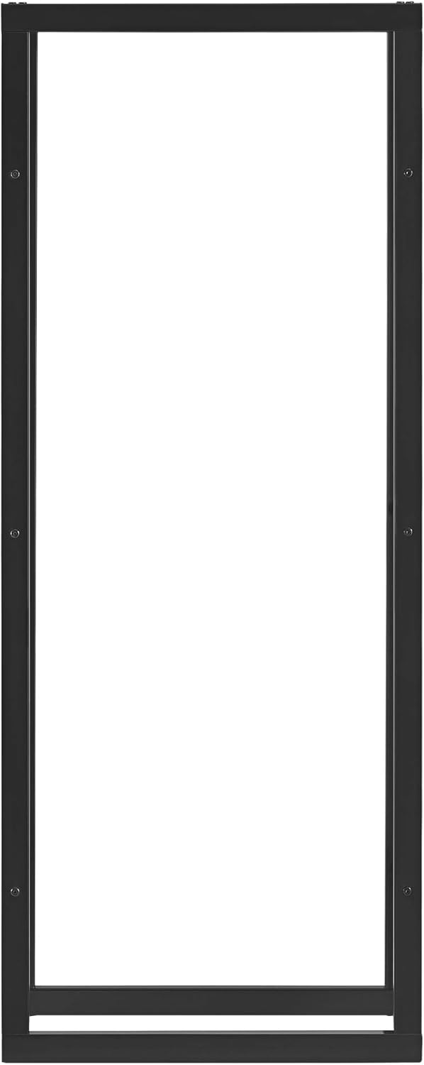 [en.casa] Kaminholzregal 60x150x25cm Brennholzregal Feuerholzregal Holzhalter Schwarz 60 x 150 x 25