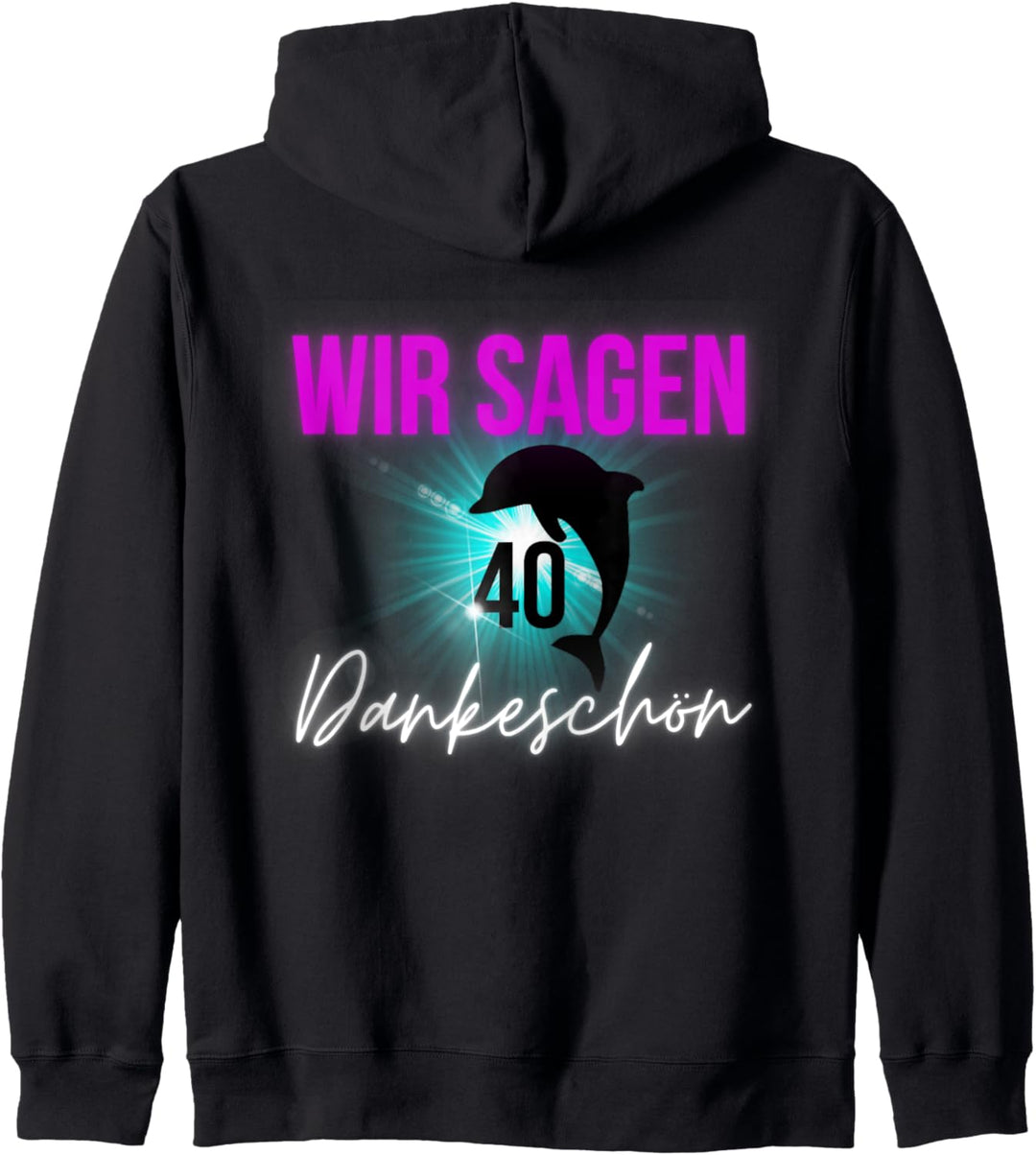 Wir sagen Dankeschön Malle Party Sommerdesign 40 Jahre Kapuzenjacke