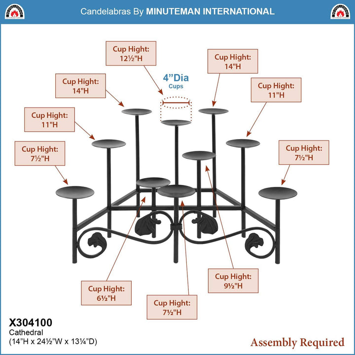 Minuteman International x304100 schwarz Kandelaber