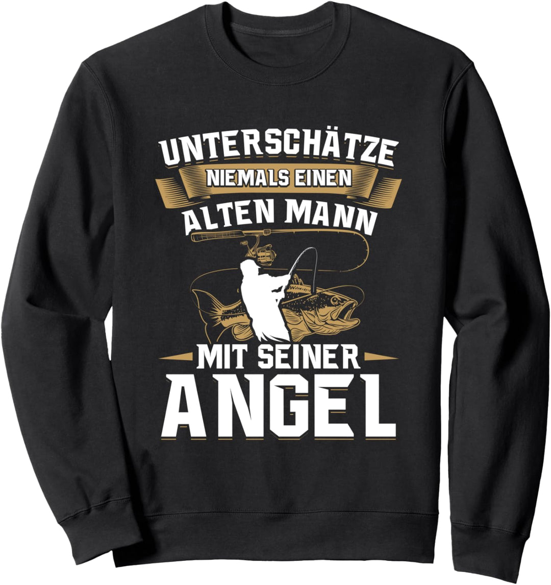 Angler Shirt Herren Jungs Angel Geschenk Fischer Fisch Sweatshirt