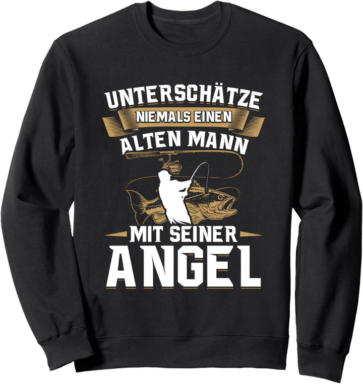 Angler Shirt Herren Jungs Angel Geschenk Fischer Fisch Sweatshirt