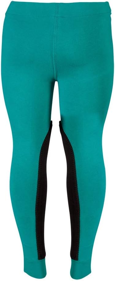 PFIFF Kinder Reitleggings „Ella“,Türkis/Schwarz,110