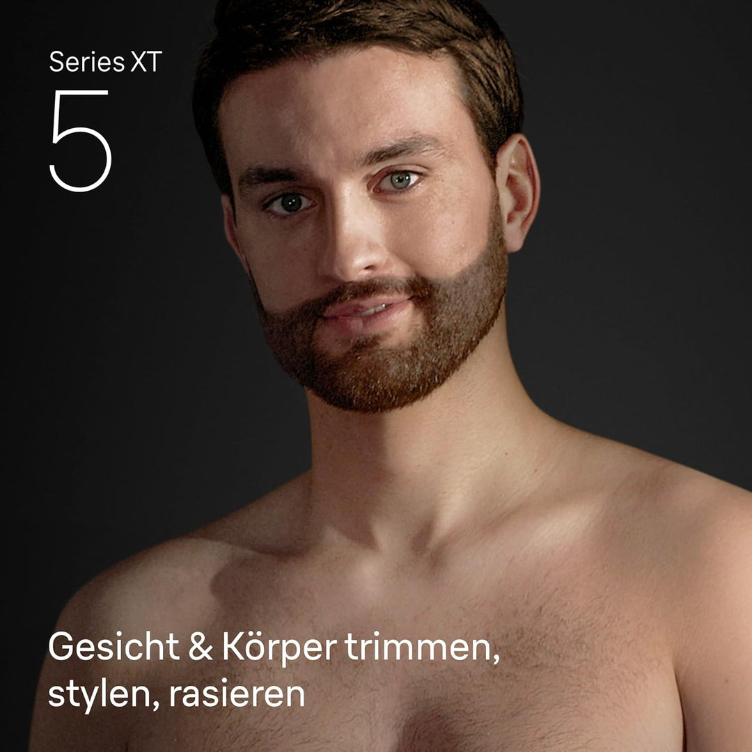 Braun Series X Barttrimmer/ Bodygroomer / Elektrorasierer Herren / Haarschneidemaschine Profi, 6 Auf