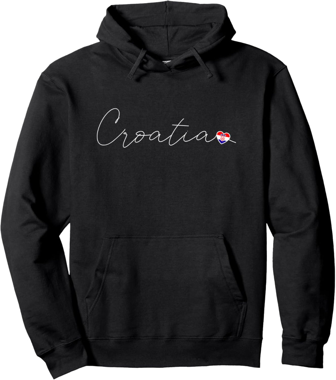Hrvatska Liebe Kroatische Flagge und Herz auf Kroatien Pullover Hoodie
