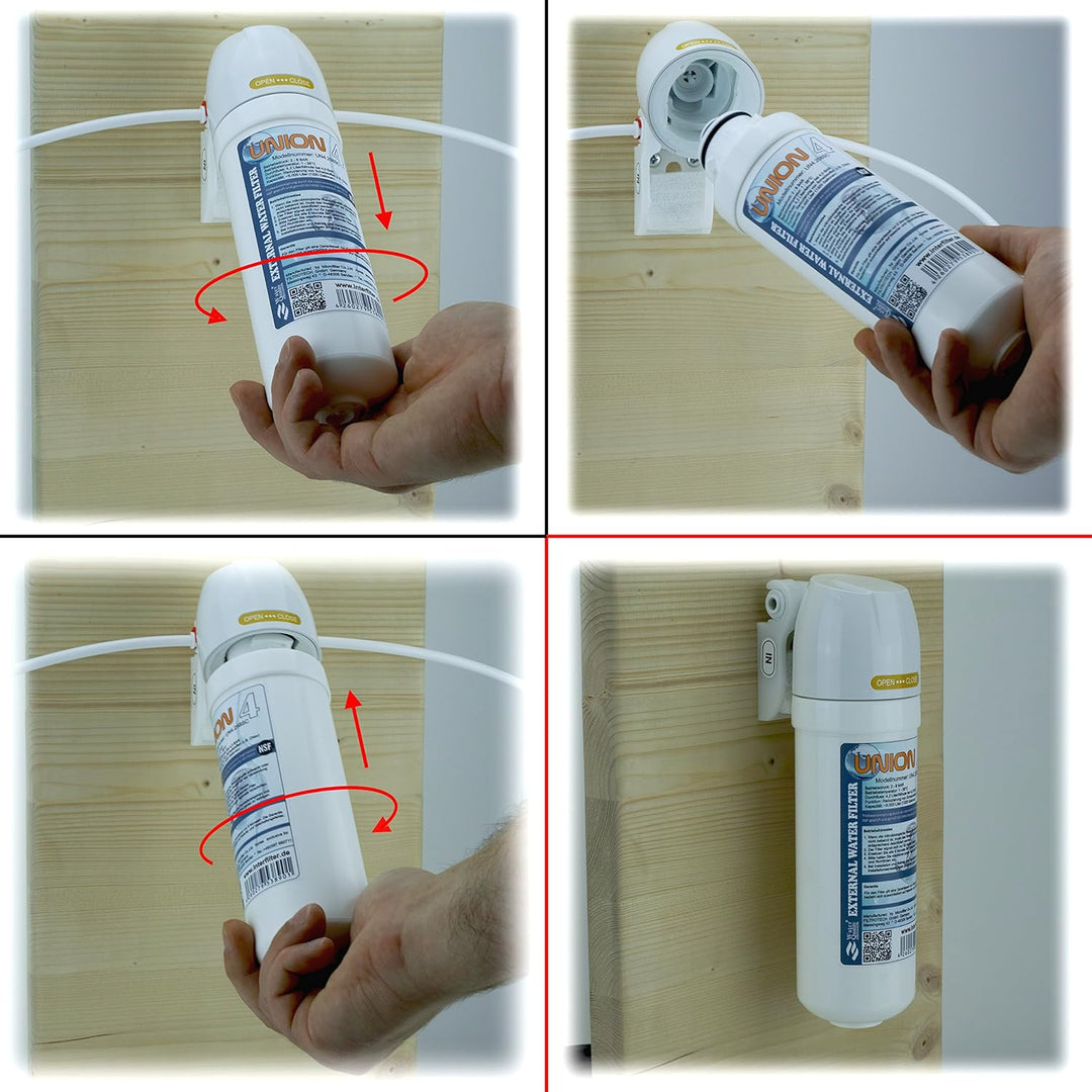Ersatzkartusche für Wasserfilter "Union 4" Externer Kühlschrankfilter für SbS Kühlschrank. Filter Pa