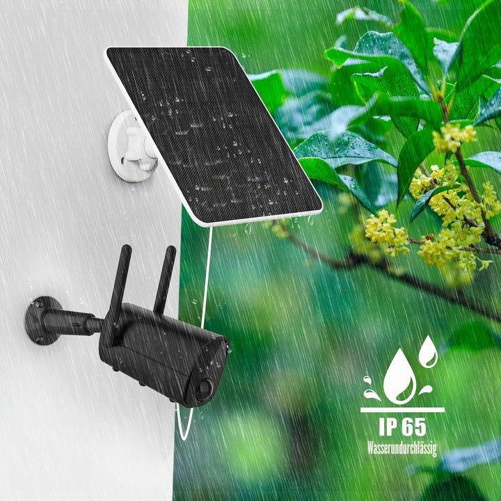 Solarpanel für Überwachungskamera Aussen Akku, 6W USB Solarmodul kompatibel mit DC 5V wiederaufladba