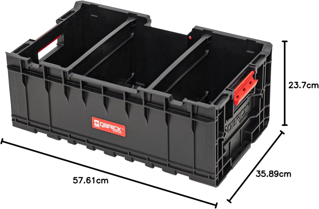 Qbrick System Werkzeugkoffer Werkzeugkasten Leer Werkzeugkiste Box Behälter ONE Box 2.0 Plus Schwarz