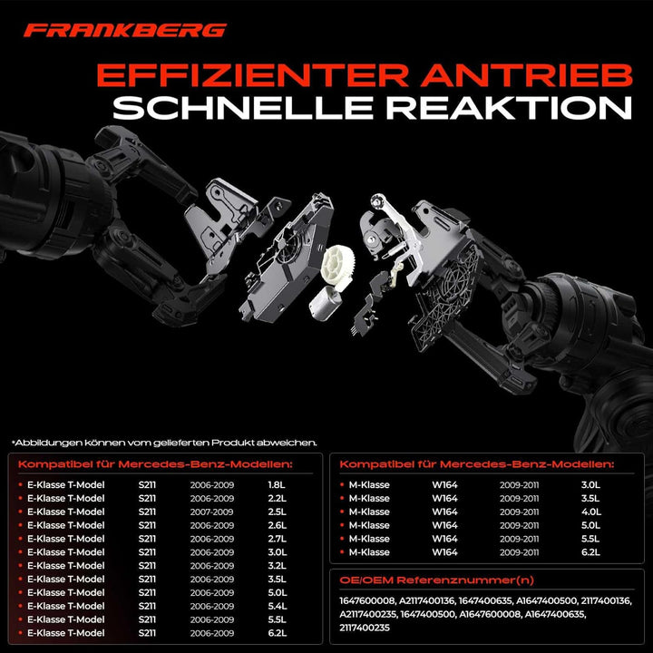 Frankberg Heckklappenschloss Rückwandtür Schloss für S211 W164 1.8L-6.2L 2006-2011 1647400635