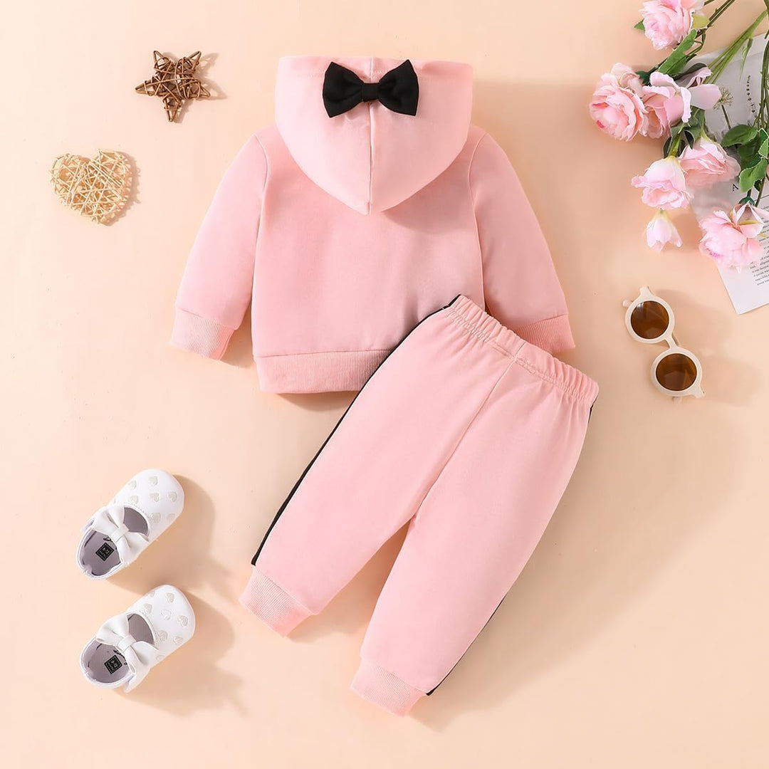 Baby Mädchen Kleidung Langarm Sweatshirt Känguru Tasche Floral Hoodie Tops &amp; Hosen Herbst Winter Out