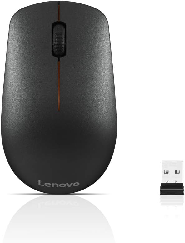 Lenovo 400 kabellose Maus - beidhändiges Design, Nano-USB-Anschluss, kompatibel mit Windows-Laptops