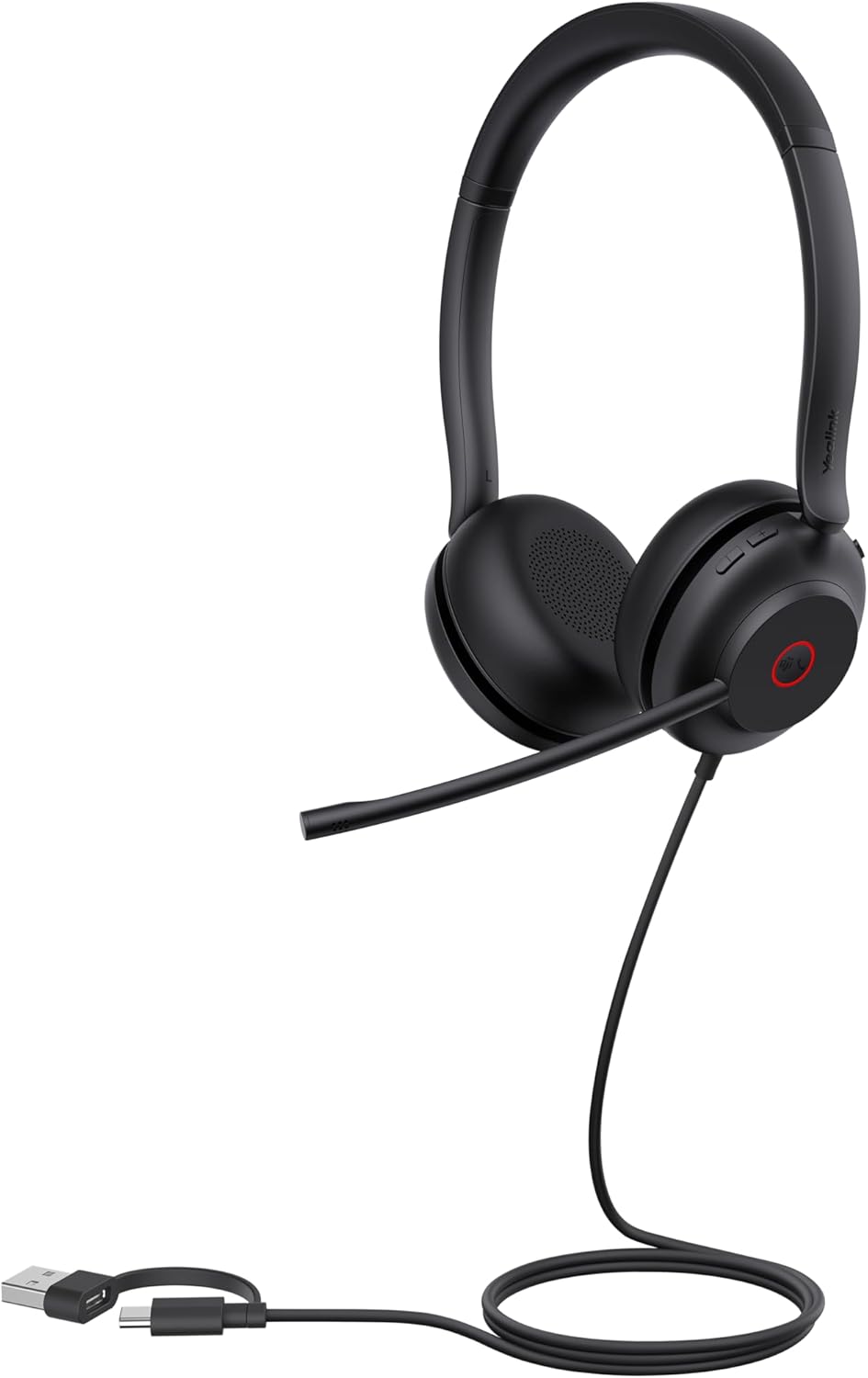 Yealink UH35 USB Headset für PC, kabelgebundenes Headset mit Geräuschunterdrückung, zertifiziert für