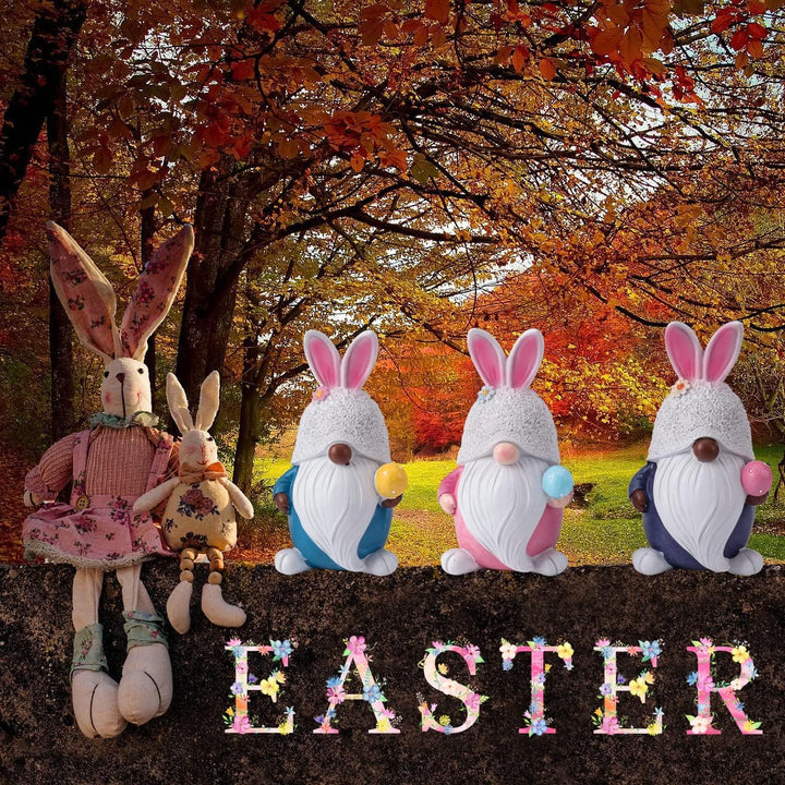 Ostern Deko Hasen Wichtel, Handgemachte Osterhasen Zwerg mit Eiern,Osterhasen Puppen für Osterdekora