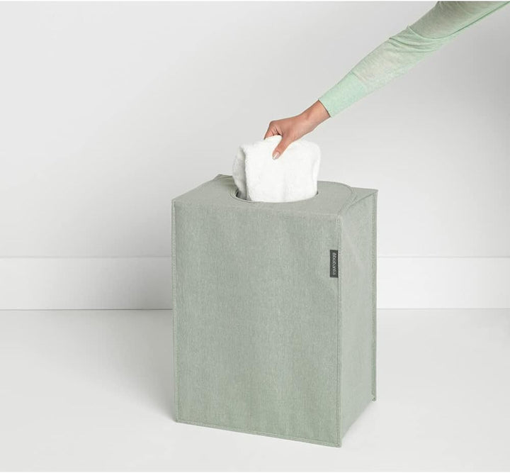 Brabantia - Wäschesack - Quick-Drop-Öffnung - Robuste Textilsack - Platzsparend - Der Deckel lässt s