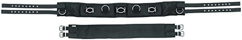 Kerbl Longiergurt, breit, 9 Ringe mit verstellbarem Bauchgurt Pony (160-200 cm Umfang) Farbe: schwar
