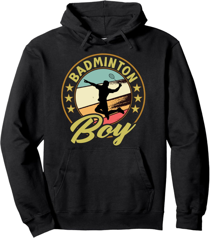Vintage Federball Design für Badminton Spieler | Badminton Pullover Hoodie