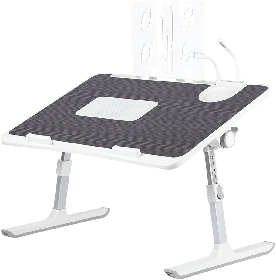 OHMG Betttisch, Laptop-Ständer, faltbar, höhenverstellbar, grosser Betttisch zum Arbeiten, Lesen und