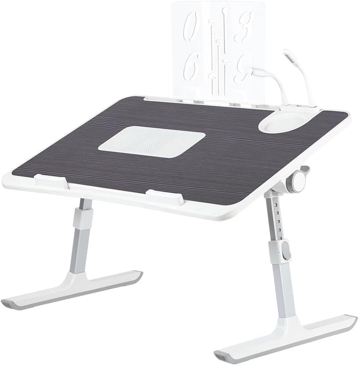 OHMG Betttisch, Laptop-Ständer, faltbar, höhenverstellbar, grosser Betttisch zum Arbeiten, Lesen und
