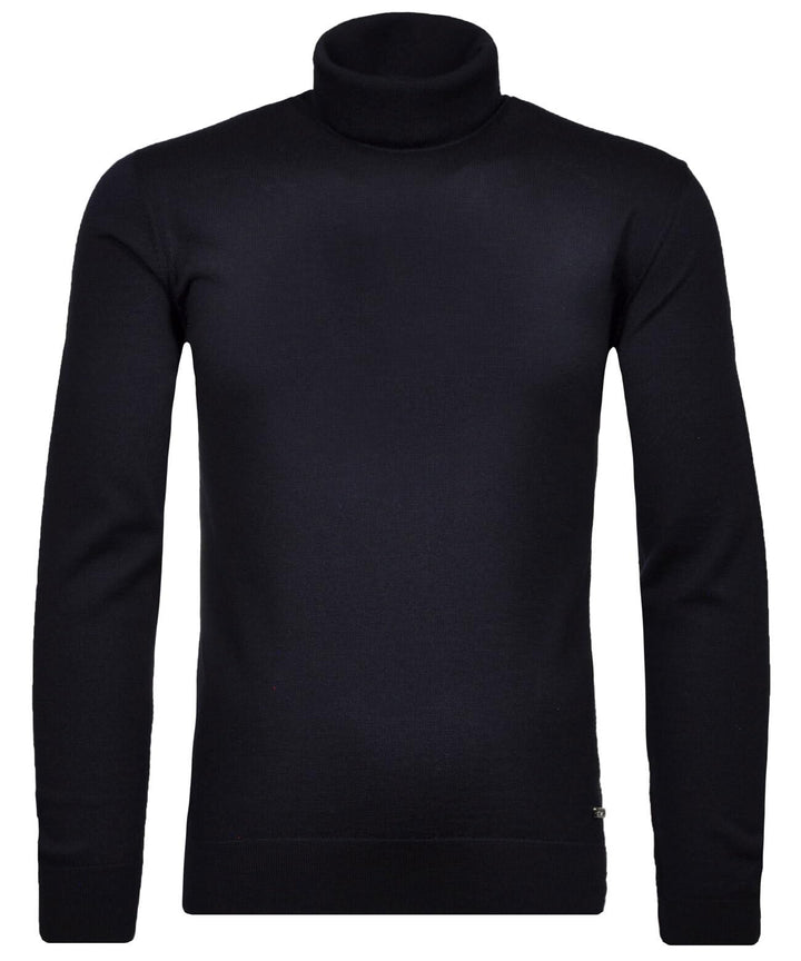 RAGMAN Herren Merino-Pullover Rollkragen, Dunkelblau-711