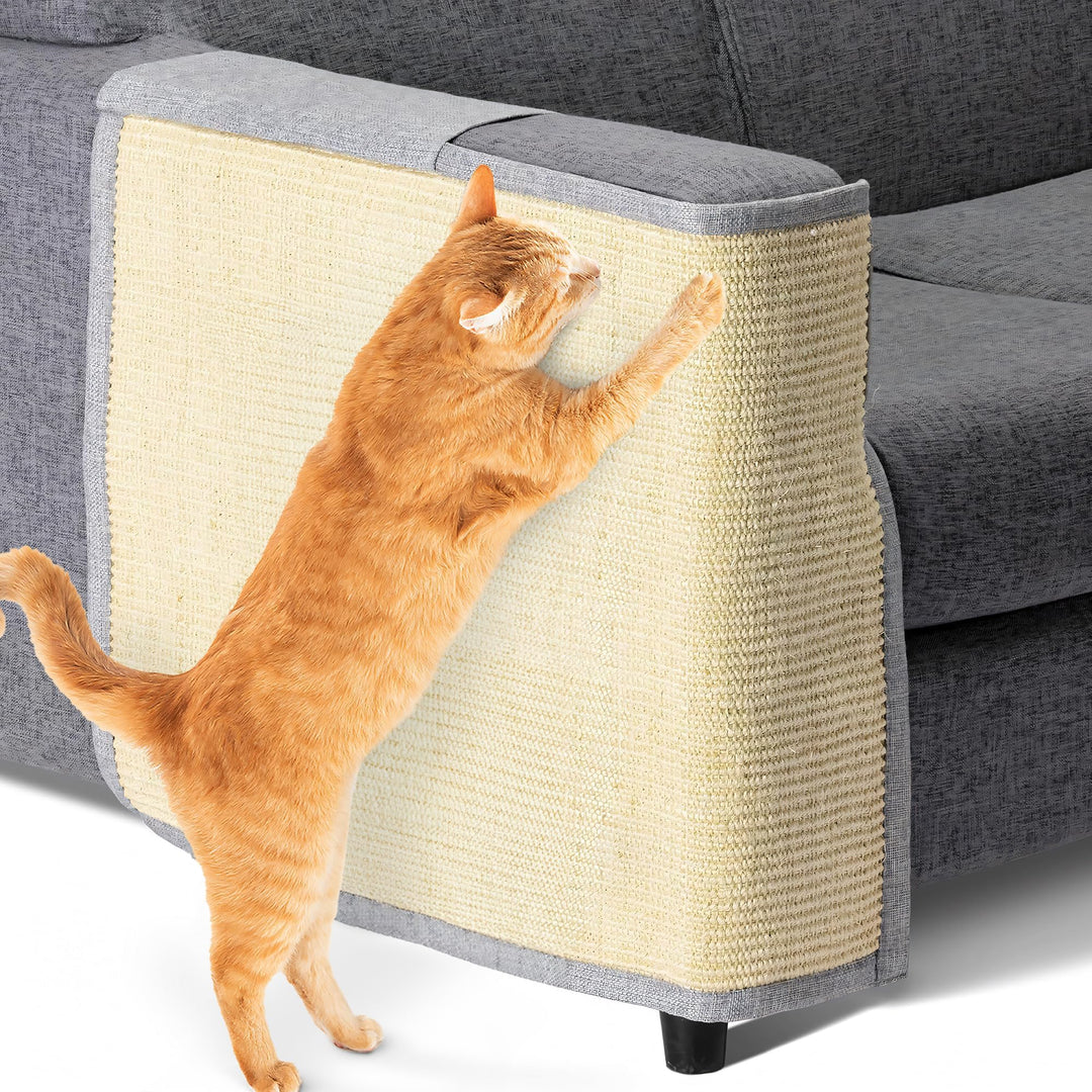 Navaris Kratzmatte für Katzen, Schutz für die rechte Seite, Sofa, Möbel, Boden, Wand, Sisal und Lein