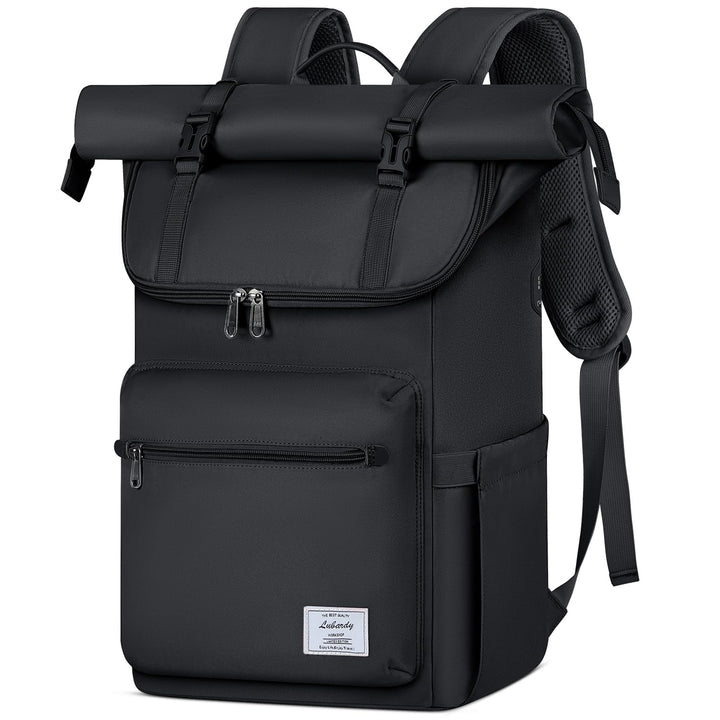 Lubardy Rolltop Rucksack Herren Damen Wasserdicht Rucksack Herren Laptop Rucksack 17,3 Zoll mit USB-