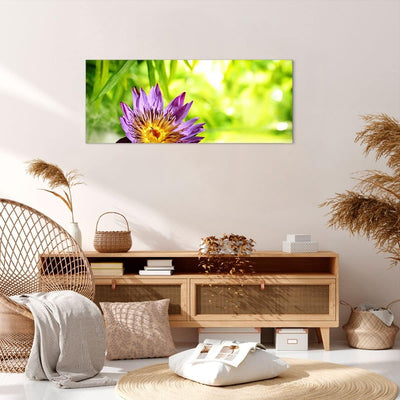 Wandbilder Dekoration Wohnzimmer Asien spa bambus blume Panorama Bilder auf Leinwand 120x50cm Leinwa