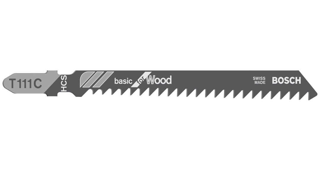 Bosch Professional 100 x Stichsägeblatt T 111 C (für weiches Holz, gerader Schnitt, Zubehör Stichsäg