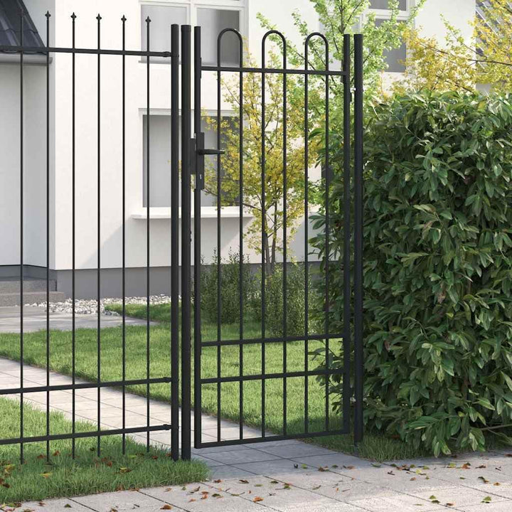 vidaXL Zauntor Einzelflügel Gewölbte Spitze Gartentor Gartentür Gartenpforte Zauntür Hoftür Tor Hoft