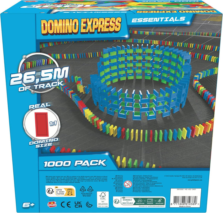 Domino Express 1000 Pack, Dominospiel ab 6 Jahren, Kinderspiel mit 1000 Dominosteine, 1000 Pack