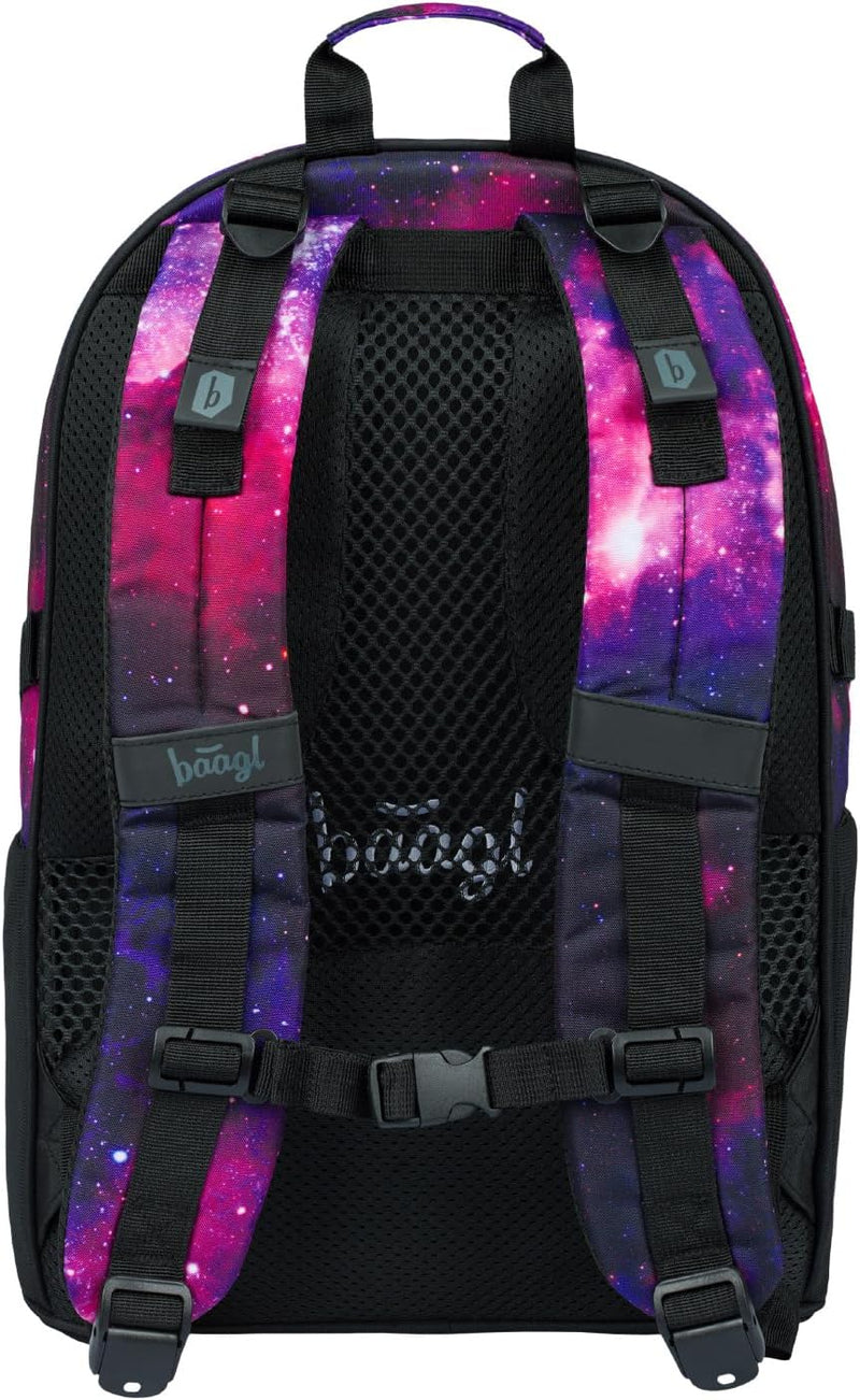 Baagl Schulrucksack Set Mädchen 3 Teilig, Schultasche ab 3. Klasse, Grundschule Ranzen mit Brustgurt