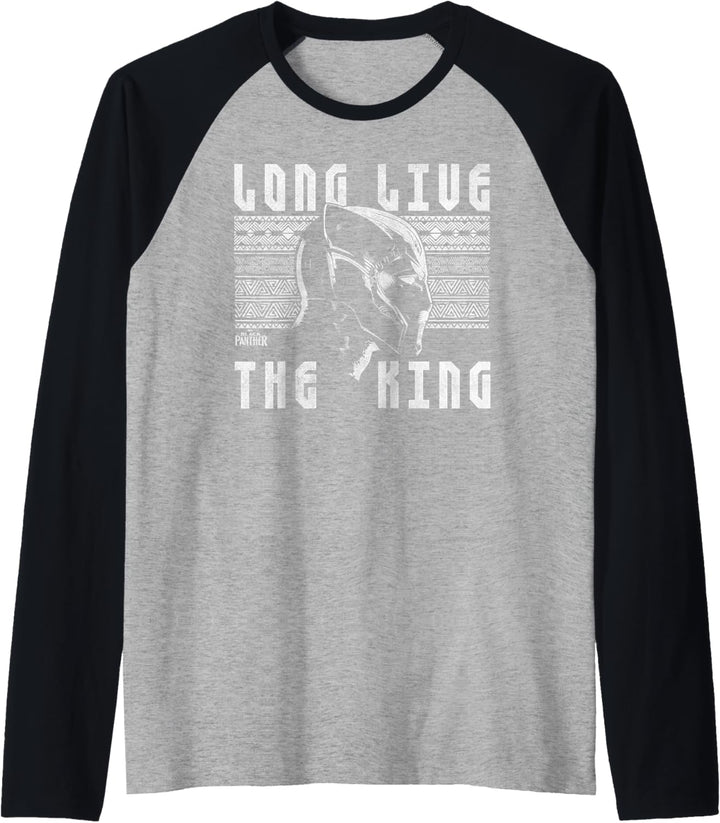 Marvel Black Panther Long Live The King Profile Portrait Raglan
