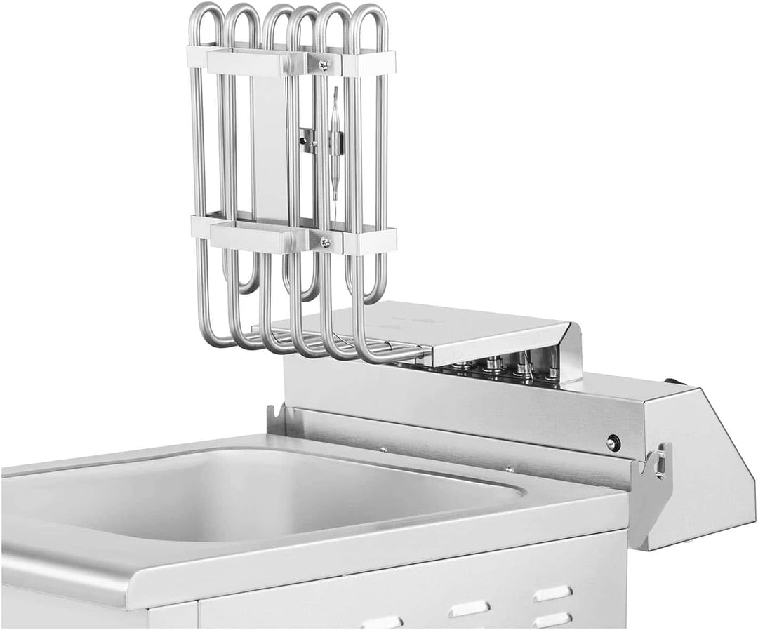 Royal Catering RCPKF 13DSH Elektro-Fritteuse mit Unterschrank 13 L 5.000 W Ablasshahn Kaltzone Fritt
