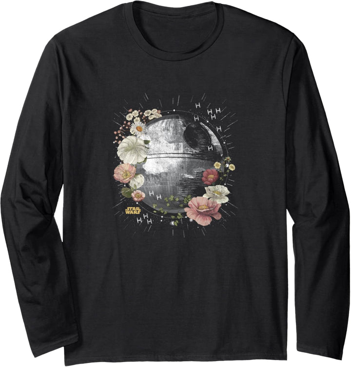 Star Wars Floral Death Star Langarmshirt