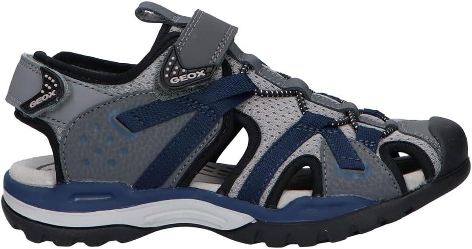 Geox Herren J Borealis Boy B Geschlossene Sandalen 30 EU Schwarz Dk Grey Navy C0739, 30 EU Schwarz D