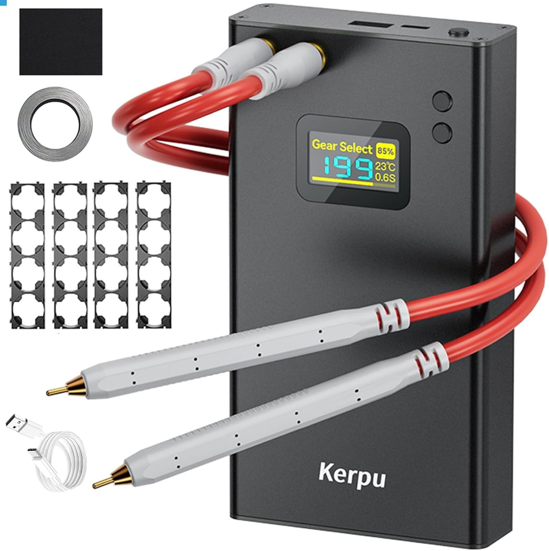 Punktschweissgerät, Kerpu 12000mAh Akku-Punktschweissgerät, 2 Zoll LCD-Bildschirm, verbessertes, ver