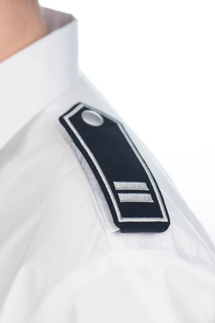 Condor Herren Kurzarm Pilotenhemd mit abnehmbaren Schulterklappen Izebo 35-36 Weiss, 35-36 Weiß