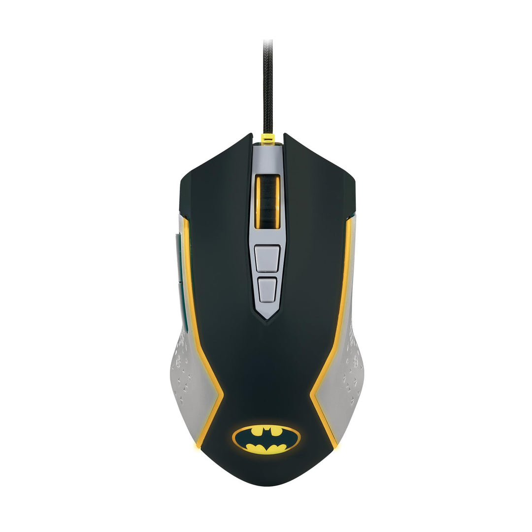 FRTEC - Batman Edition Gaming-Maus, gelbe LED-Beleuchtung, Verstellbarer DPI, mit Kabel, offizielle