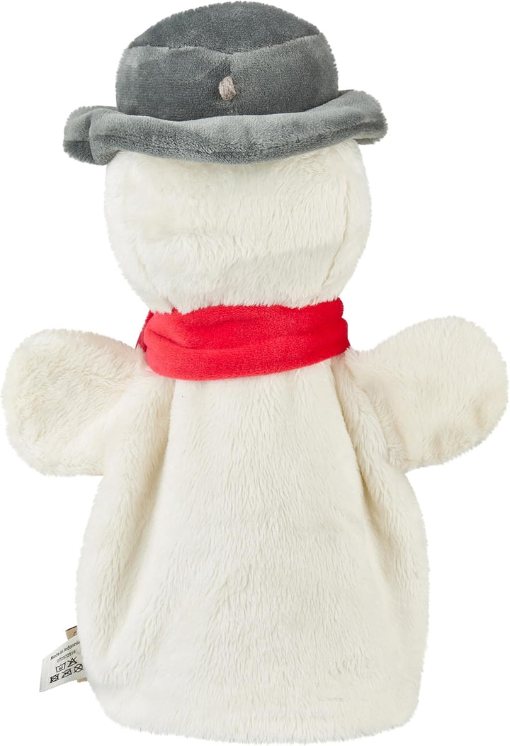 Sterntaler Handpuppe Schneemann, Kinder- und Babyspielzeug, weicher Flausch, mit Schal und Hut, watt