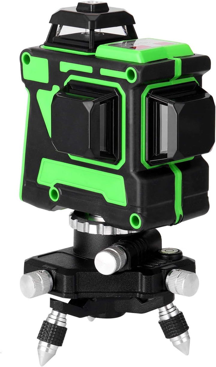 Vislone Kreuzlinienlaser, 3x360° Selbstnivellierender Grüner Laser-Wasserwaage, 3D-Rotationslaser mi
