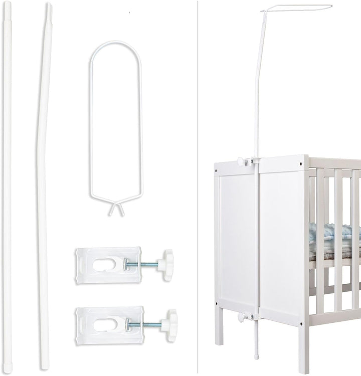 Babykajo Betthimmel Stange - Montierbare Himmelstange für Babybetten. Gestell aus Metall für Babybet
