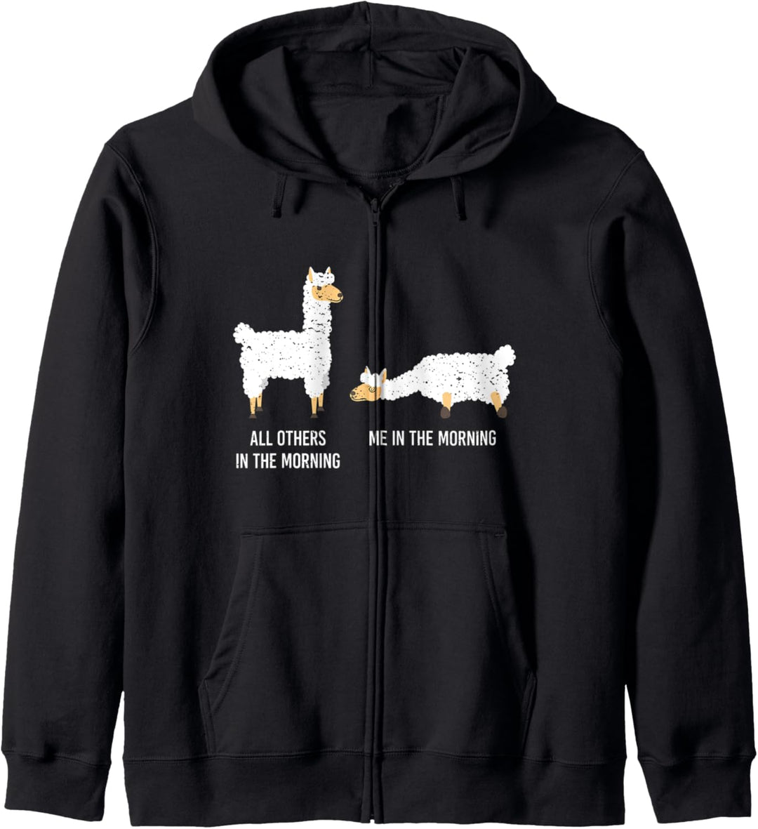 Ein Lama Morgenmensch und Langschläfer Lama Alpaka Schlaf Kapuzenjacke