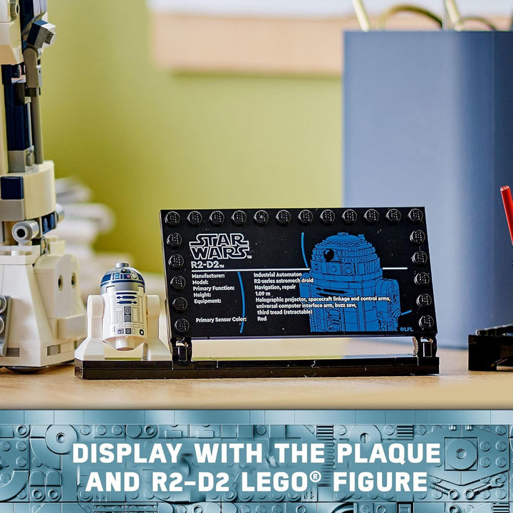 LEGO Star Wars R2-D2 Brick Built Droid Figure, Collectible May The 4th Toy with Exclusive 25th Anniv