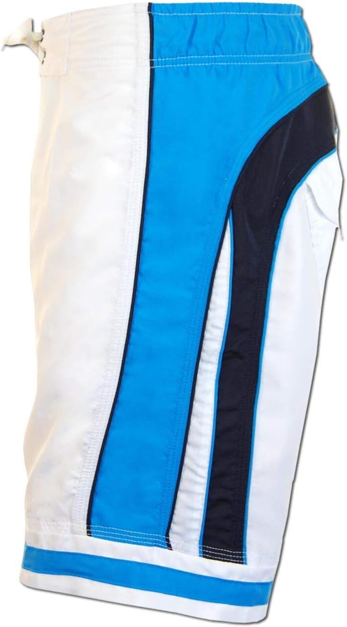 SEESTERN Herren Boardshorts Surfshorts Boardshort Badeshorts mit Gummizug hinten S-3XL mittellang 47