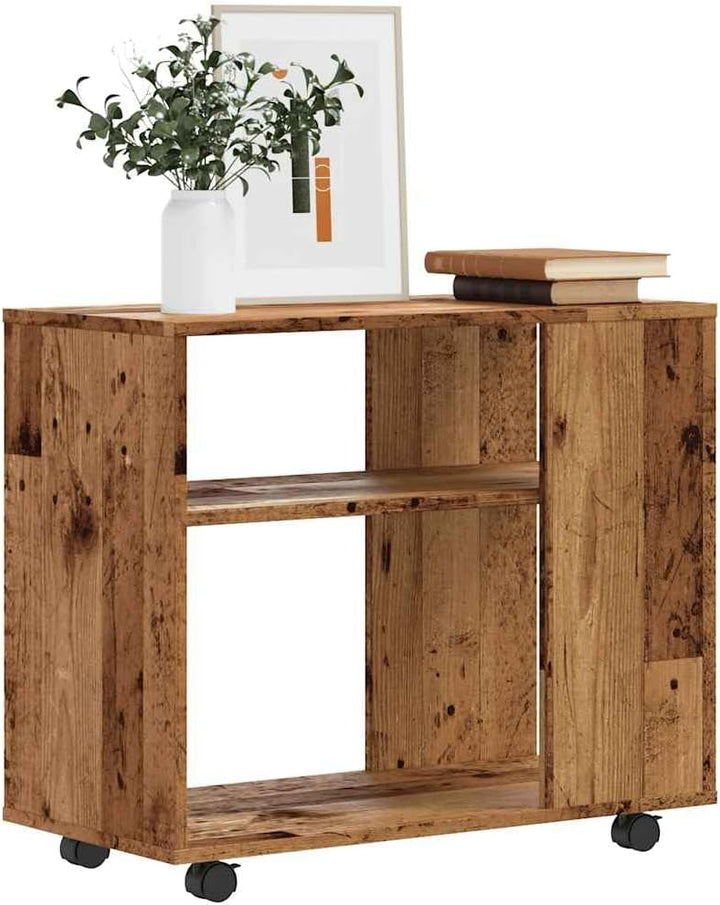 vidaXL Beistelltisch Altholz-Optik 70x35x55 cm Holzwerkstoff, Ablagetisch, Sofatisch, Lampentisch, A
